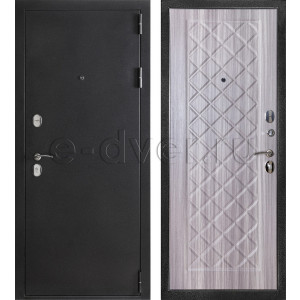 Антивандальная дверь порошковое напыление и МДФ/цвет гранитный и серый ясень