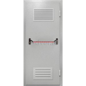 Дверь противопожарная с вентиляционной решеткой/ручка антипаника/ei-60/30