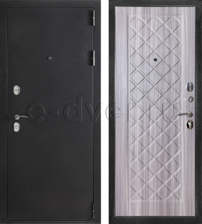 Антивандальная дверь порошковое напыление и МДФ/цвет гранитный и серый ясень