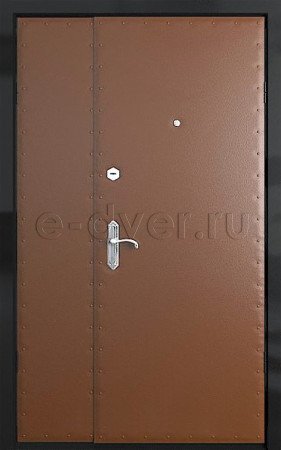Тамбурная дверь с экокожей/коричневый цвет