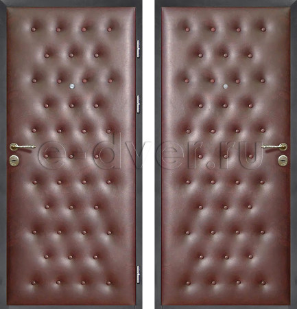 Классическая дверь с винилискожей цвет коричневый