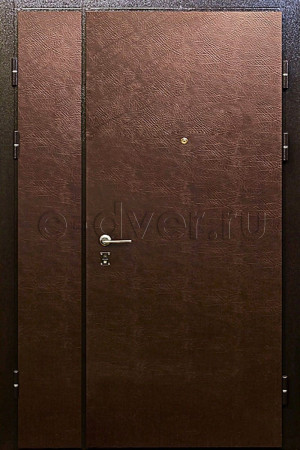 Входная тамбурная дверь с виниликожей/цвет коричневый/двустворчатая