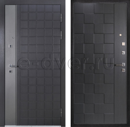 Дверь входная отделка из МДФ цвет мокрого асфальта