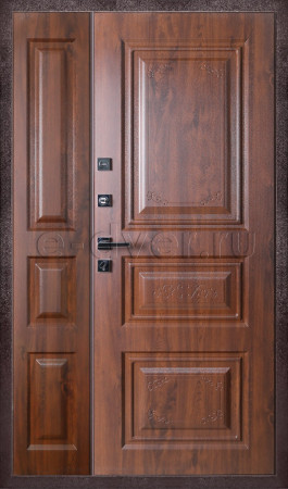 Входная дверь с внутренней отделкой МДФ/полуторная