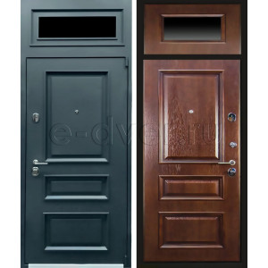 Входная дверь с фрамугой/порошковое напыление и МДФ отделка