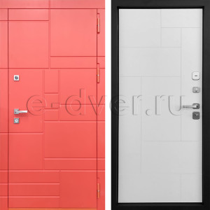Яркая дверь отделка МДФ/цвет красный