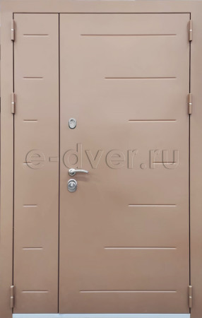 Порошковая полуторная дверь/цвет светло-коричневый
