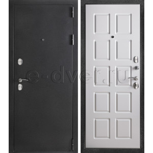 Дверь в квартиру с порошковым напылением и МДФ/цвет серый асфальт и жасмин