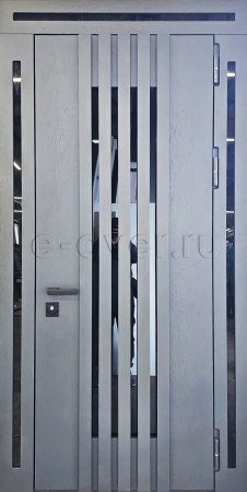Входная дверь в стиле хай-тек МДФ со стеклом