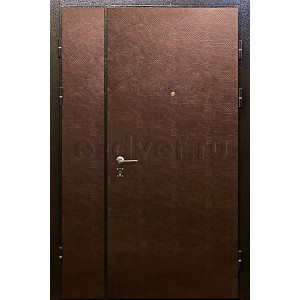 Входная тамбурная дверь с виниликожей/цвет коричневый/двустворчатая