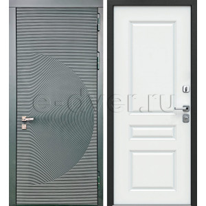 Дверь в квартиру отделка с двух сторон МДФ под современный стиль