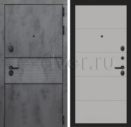 Входная дверь с тремя контурами уплотнения/цвет пепельно-серый