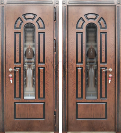 Входная дверь в дом/МДФ со стеклом