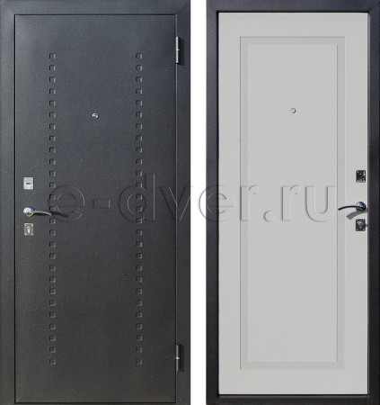 Стальная дверь антивандальная с МДФ/цвет мокрый асфальт и серый